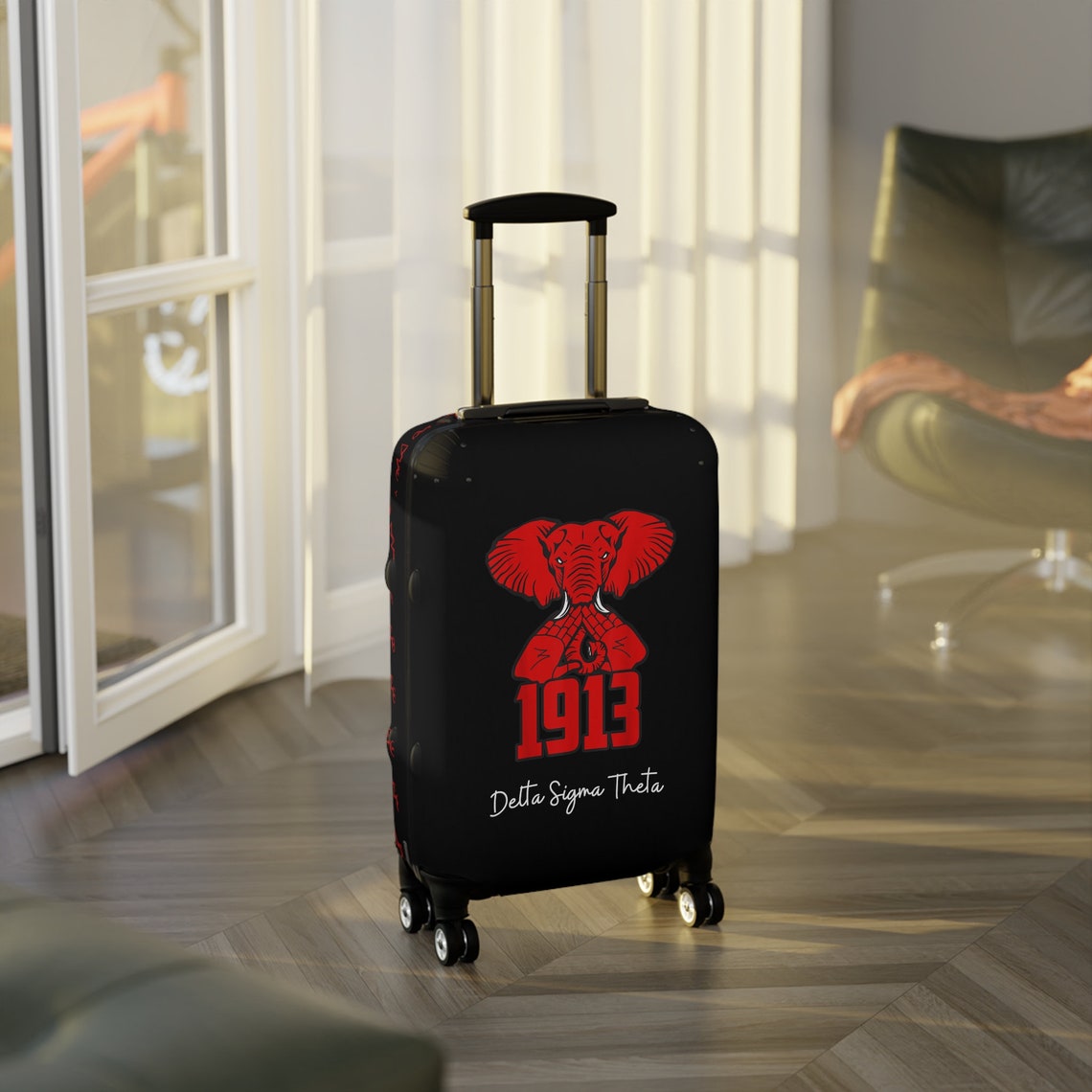 DELTA Sigma Theta Luggage Cover Graphic HBCU Devastating Diva Etsy