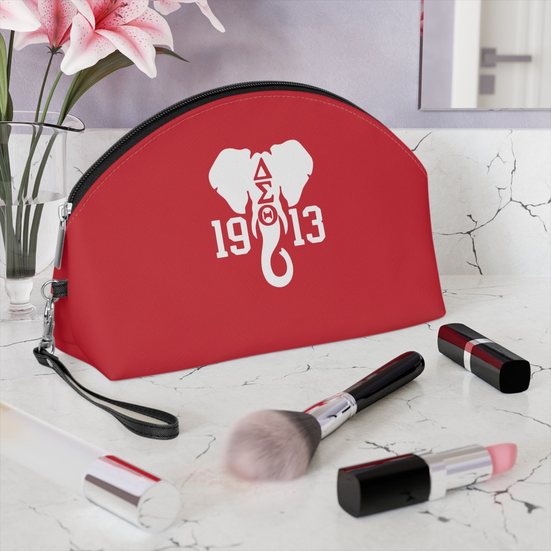 Delta Sigma Theta Cosmetic Bag, DST Trendy HBCU D9 Sorority Makeup ...