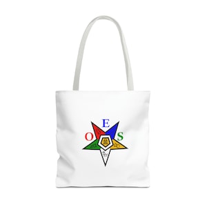 OES Order of the Eastern Star tote, Trendy graphic tore, available in other colors, Heroines of Jericho, Masonic Order tote