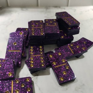 Resin Dominoes Set - "Royalty"