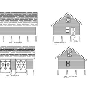 24&#39;X36&#39; salt box GARAGE PLANS 36&#39;x24&#39;  plan # 23-2436-SB-11