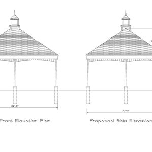COVERERED PAVILION PLAN rv storage 20&#39;x22&#39;  #17-cp2022RV-hip-1