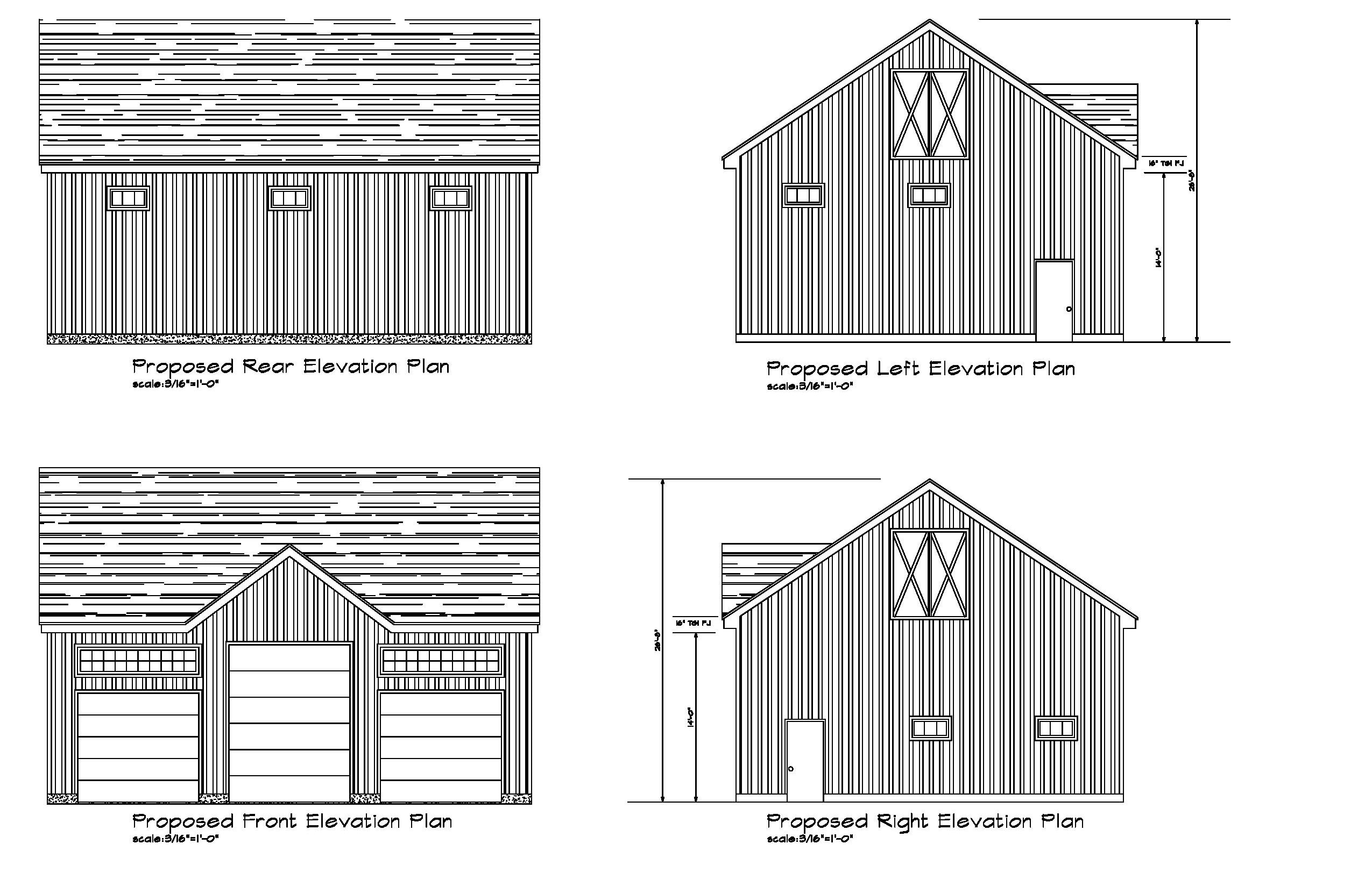 32' X 40' GARAGE GABLE High Bay Plans Plan ID 3240 Cep5 Etsy