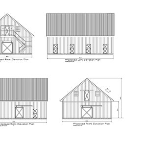 36&#39;X48&#39; HORSE BARN POLE barn gable roof 48&#39;x24&#39; horse barn  plan 17-pb36x48-gbl-7