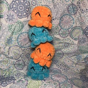 Stuffed Octopus Soft Plush Handmade Crochet Toy