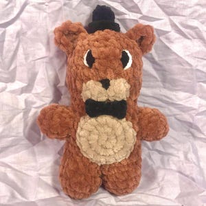 Freddy Fazbear Horror Game Soft Plush Handmade Crochet Stuffed Toy
