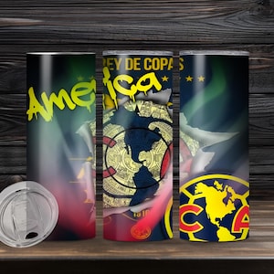 America 20 oz Tumbler,Mexican Soccer Team, Tumbler Wrap,club America, tumbler, Soccer, Soccer Team, PNG