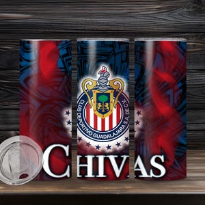 Vaso de Chivas, diseño digital de Chivas, PNG, sublimación, 20 oz de lados rectos, archivo digital, vaso, envoltura de vaso de Chivas de sublimación png
