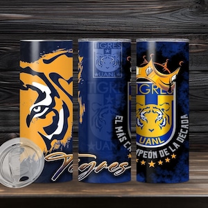 Club Tigres, 20 oz tumbler wrap, tigres UANL sublimação skinny tumbler wrap, PNG Tumbler wrap, La U tumbler wrap, Tigres Incomparáveis png