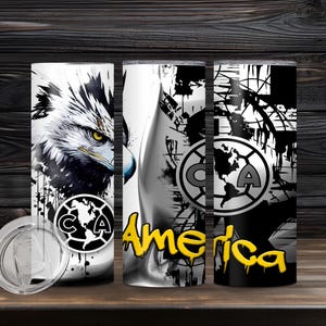 Club America 20 oz Tumbler,Mexican Soccer Team, Tumbler Wrap,club America, tumbler, Soccer, Soccer Team, PNG
