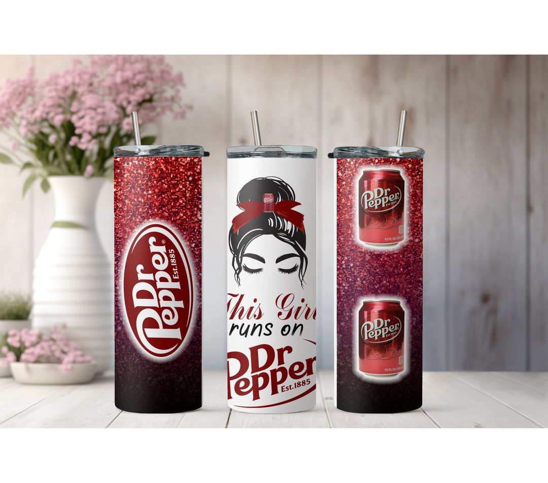20oz Skinny Tumbler Wrap, Dr Pepper Girl, Digital Download, Dr Pepper