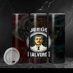 JESUS MALVERDE 20 oz tumbler, PNG, Malverde Santo, The Generous Bandit, The Angel of the Poor, El ángel de los pobres, El bandido generoso