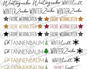 Vela tatuaje vela pegatina velas plantilla PDF imprimir usted mismo letras Navidad tobogán de agua película velas de palo Decoración navideña refranes