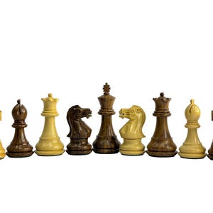 3&quot; Professional Staunton Chess Set - Chess Pieces Only- Weighted Golden Rosewood