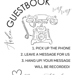 Audio Guestbook Sign  - Printable wedding sign