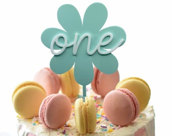 Daisy One Cake Topper, Cake Topper One Daisy Girl, Acrylic One Cake Topper First Birthday Girl, Daisy Cake Topper One, One Cake Topper Girl