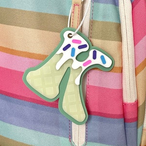 Acrylic Initial Bag Tag Backpack Tag for Kids Tag 3D KeyChain Acrylic Name Tag Bag Tag Luggage Tag Diaper Bag Tag Lunch Box Tag
