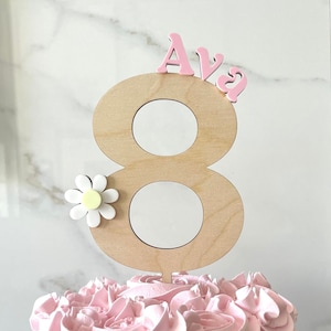 8 Birthday Cake Topper | Personalized 8 Cake Topper | Number 8 Cake Topper |  Custom Cake Topper