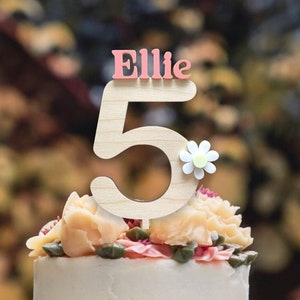 5th Birthday Cake Topper | Personalized 5 Cake Topper | Number 5 Cake Topper |  Custom Cake Topper