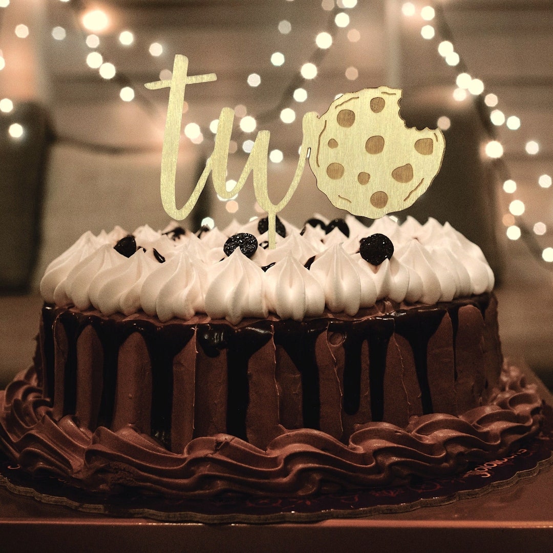 2 Cookie Cake Topper Two Cookie Topper 2 Cake Topper Milk and Cookies