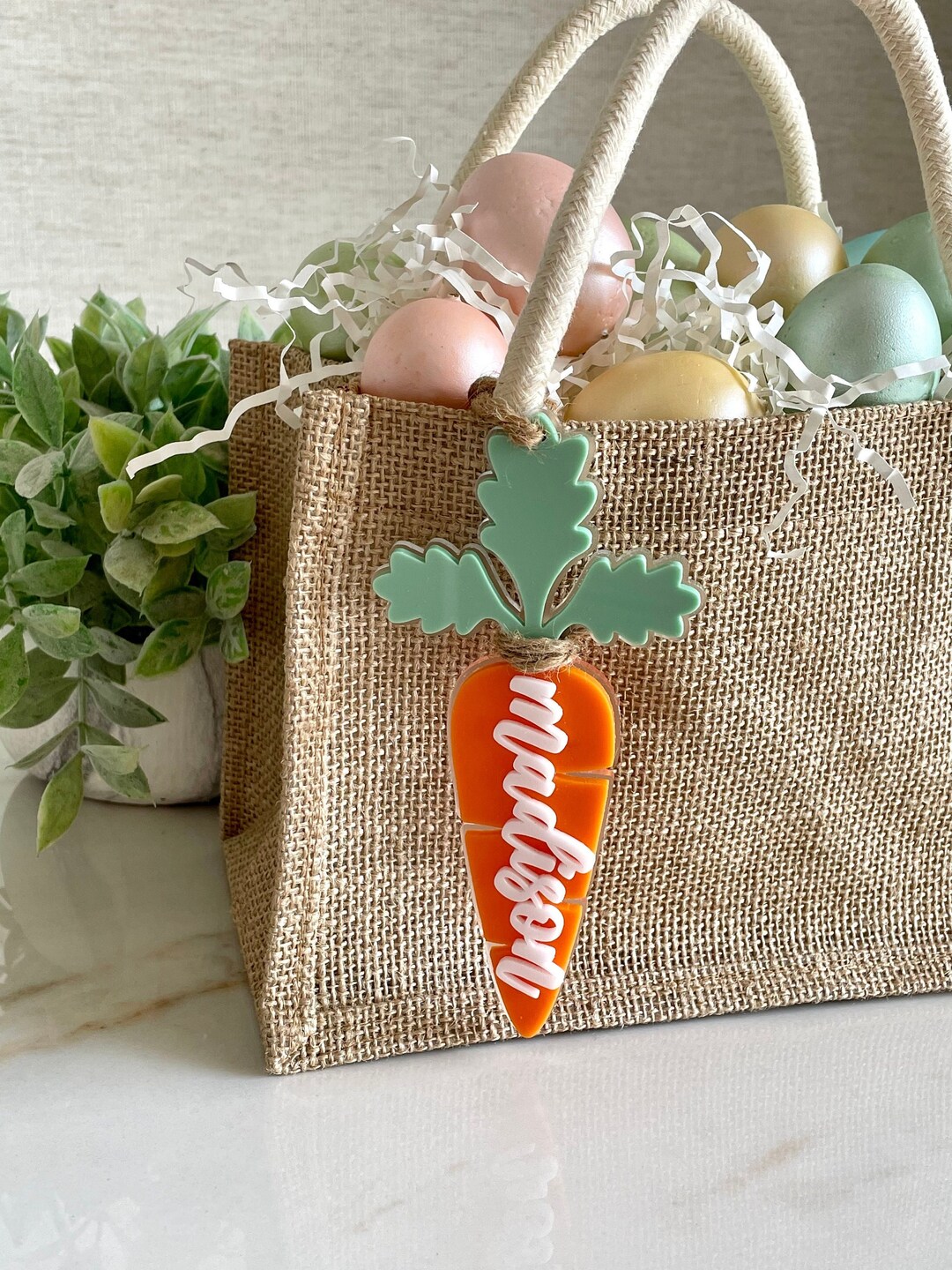 Carrot Easter Basket Tag Acrylic Carrot Easter Tag Personalized Easter