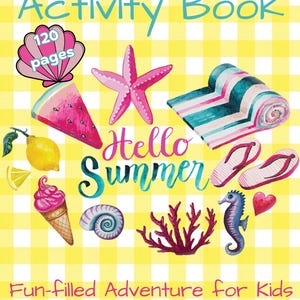 Summer Activity Book for Kids – 120 Pages of Sudoku, Word Puzzles, Mazes & Coloring | Printable Fun PDF