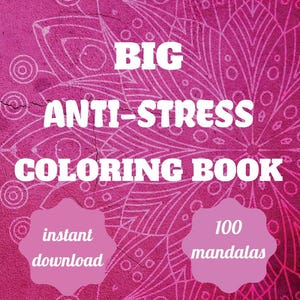 100 Mandala Coloring Pages for Kids and Adults | Stress Relief & Mindfulness | Printable Mandala Book | Instant Download PDF