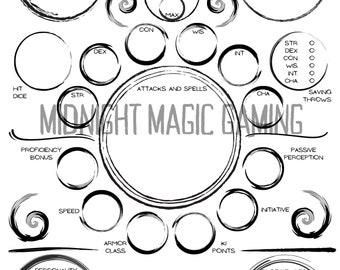 D&D 5e Monk Character Sheet