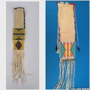 Handmade Beaded Sioux Suede Tobacco Bag: Native American Style