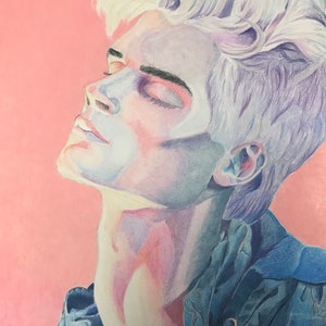 Colored Pencil Portrait Print