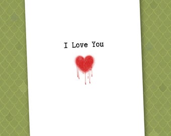 I Love You // love card // funny card // minimalist card // romantic card