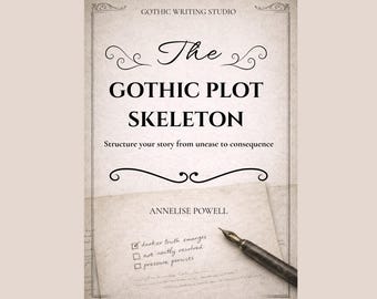 Plantilla de esquema para relato gótico / Hoja de trabajo para la estructura de la trama de una novela en PDF / Planificador de escritura para ficción