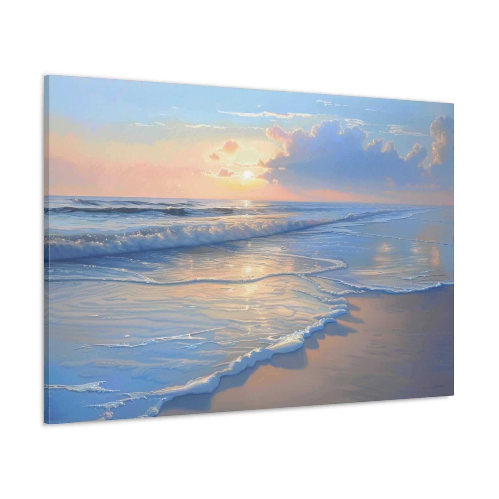 Sunrise Beach Wall Art Ocean Paradise Tropical Sunrise Canvas Coastal ...