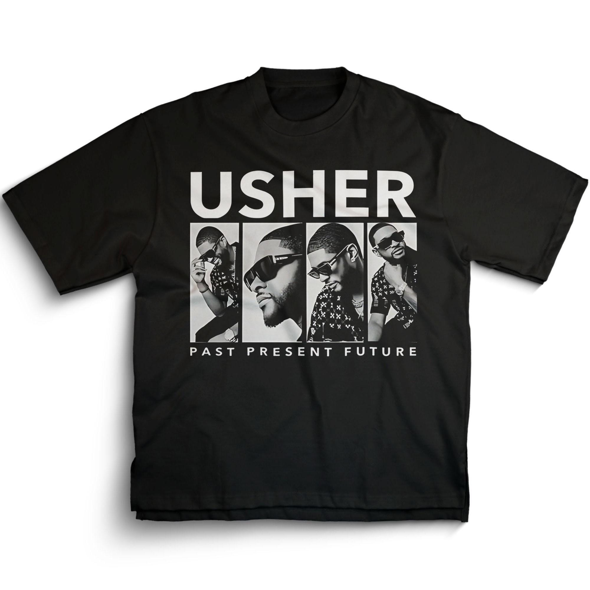 T-shirt Vintage Usher Adulti Passato Presente Futuro Top Nuova - Foto 7