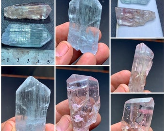 Cristaux à terminaison kunzite naturelle (sans chaleur, sans friandises), cristaux de spodumène, cadeau d'anniversaire, cadeaux d'anniversaire, cadeaux de fiançailles, cadeau pour maman