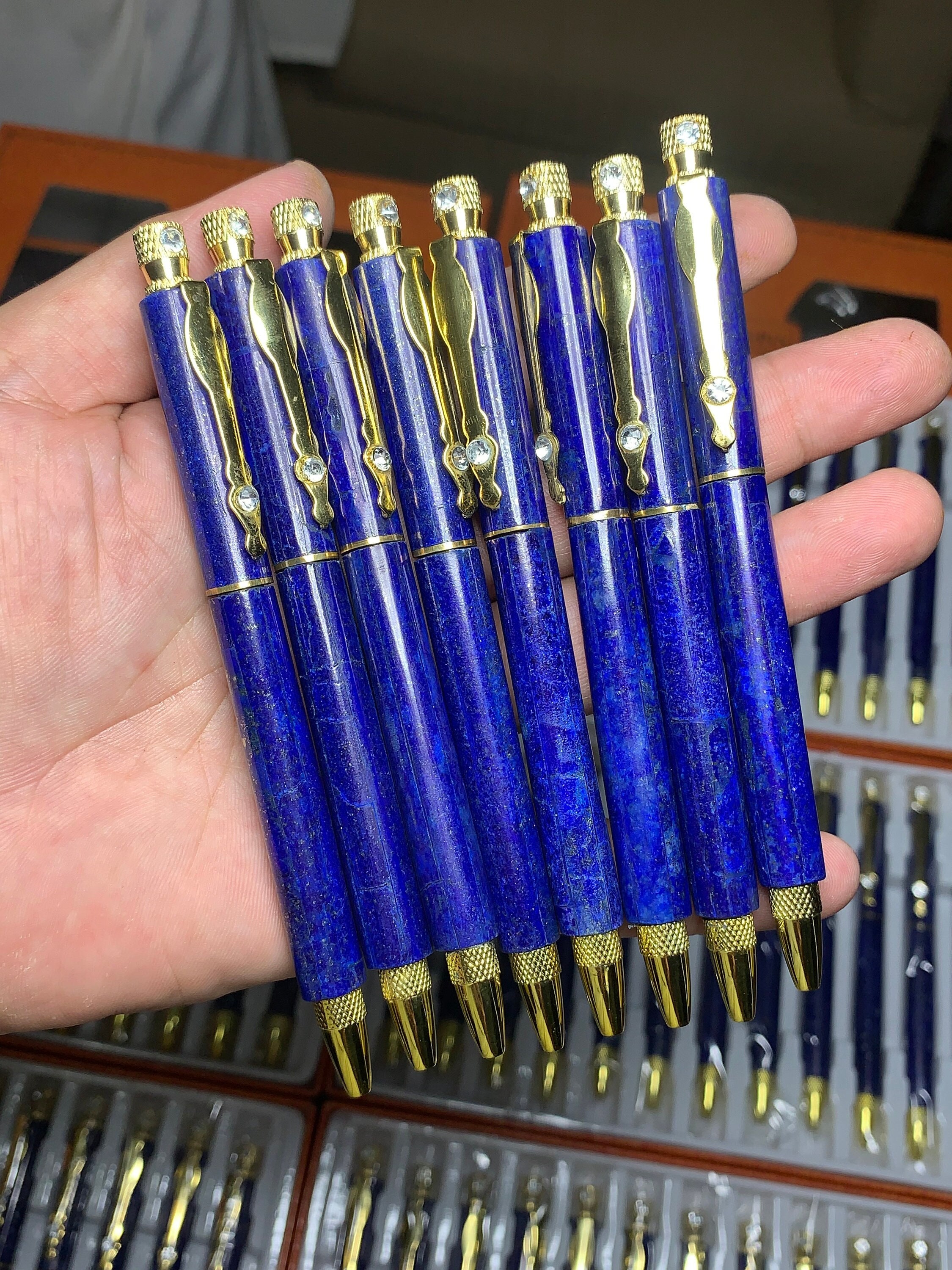 Lapis lazuli pointer pen 5 pcs lot, Lapis pen natural, DIY gifts, gift for Boss, anniversary gift, birthday gift, gift for mom, gift for him