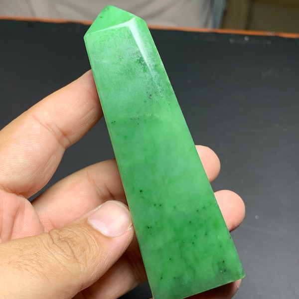 Jade polished tower,nephrite jade polished tower,anniversary gift,birthday present,valentines gifts,birthstones,Gift for her,gift for him