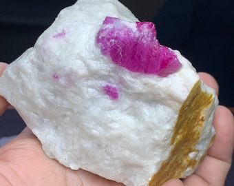Natural ruby terminated nice pink crystal on phlogopite matrix, ruby specimen, crystal of love, anniversary gift, birthday present