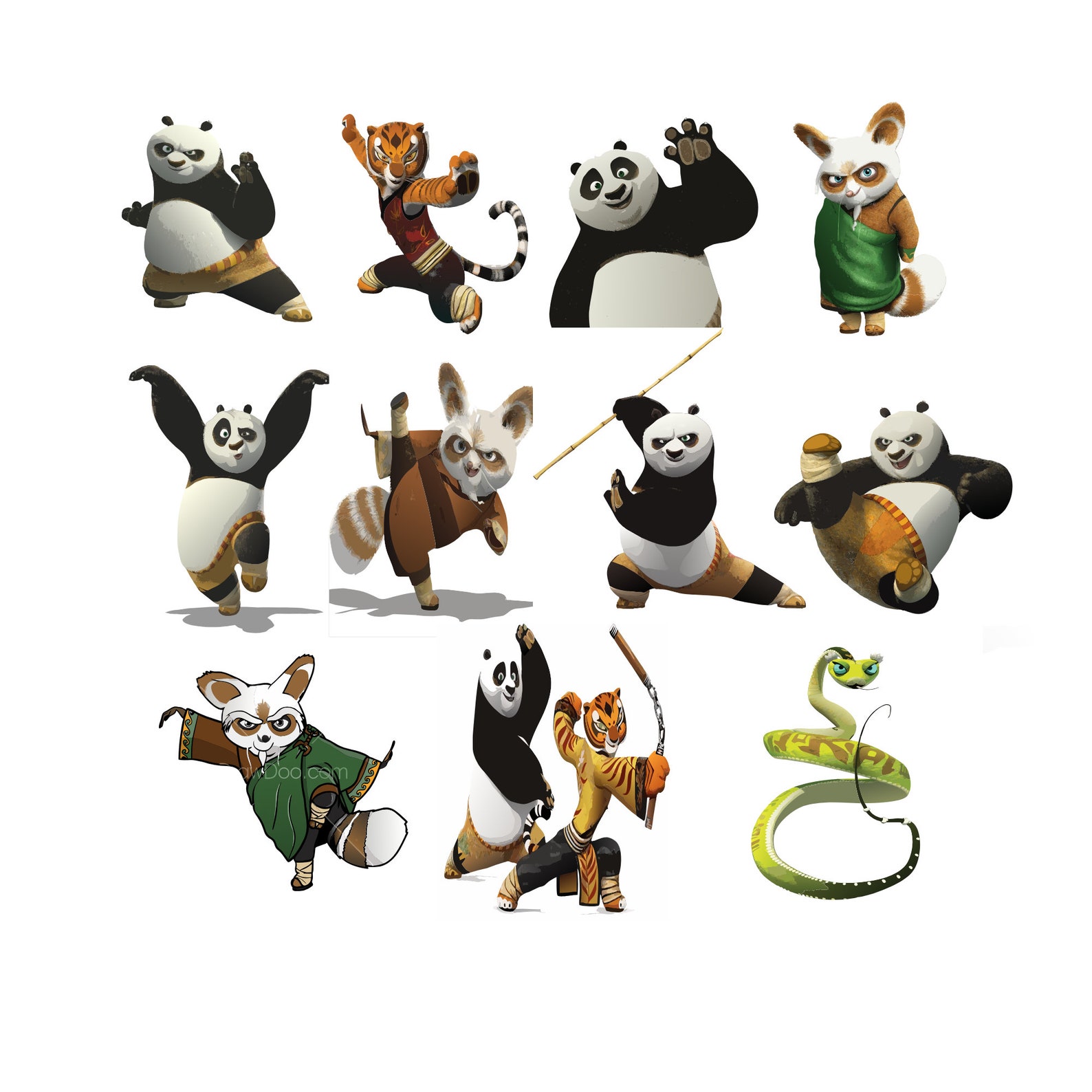 Kung Fu Panda Bundle / Kung Fu Panda Clip Art / Kung Fu Panda Birthday ...