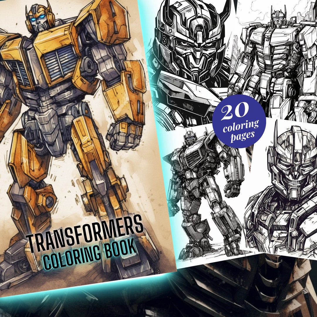 Robots Coloring Pages, Transformers Coloring Book, Sci-fi Mecha