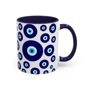 Evil Eye Coffee Mug, No Bad Vibes, Spiritual Gifts For Her or Him, Evil Eye Mug Cup, Spiritual Mug Cup, Evil Eye Ceramic Mug 11oz