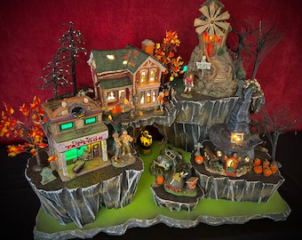 Haunted Islands Display Platform (Houses/Accessories NOT Included) for Dept 56 or Lemax Halloween Villages - Free Shipping