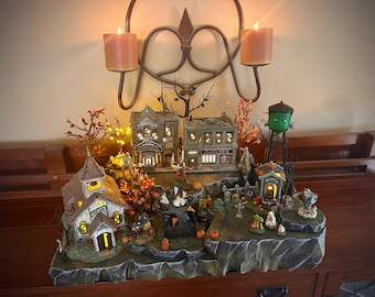 Halloween Display Platform (Houses/Accessories NOT Included) for Dept 56 or Lemax Halloween Villages - Free Shipping
