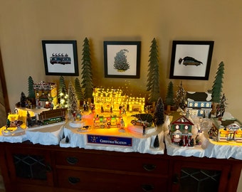 Set of 3 Display Platforms (Houses/Accessories NOT Included) for Dept 56 Snow Village National Lampoon’s Christmas Vacation - Free Shipping