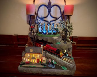 Display Platform (Houses/Accessories NOT Included) for Dept 56 Harry Potter Hogwarts Express Train and Hogsmeade Station - Free Shipping