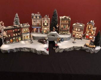 Configurable Display Platform Set (Houses NOT Included) for Dept 56/Lemax Villages, Free Shipping - In 5 Colors for Christmas and Halloween