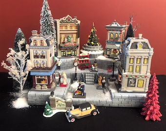 Town Square Display Platform (Houses NOT Included) for Dept 56/Lemax Villages, Free Ship - Available in 4 Colors for Christmas or Halloween