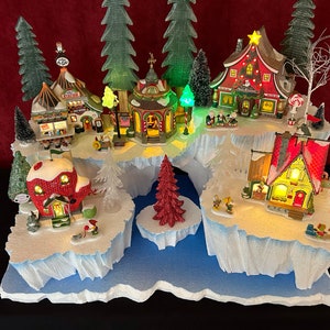 Icebergs / Islands Display Platform Set (Houses/Accessories NOT Included) for Dept 56 or Lemax Christmas Village - Free Shipping