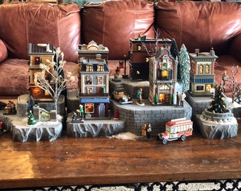 360-Degree Display Platform Set (Houses NOT Included) for Dept 56/Lemax Villages, Free Ship - Available in 4 Colors for Christmas/Halloween