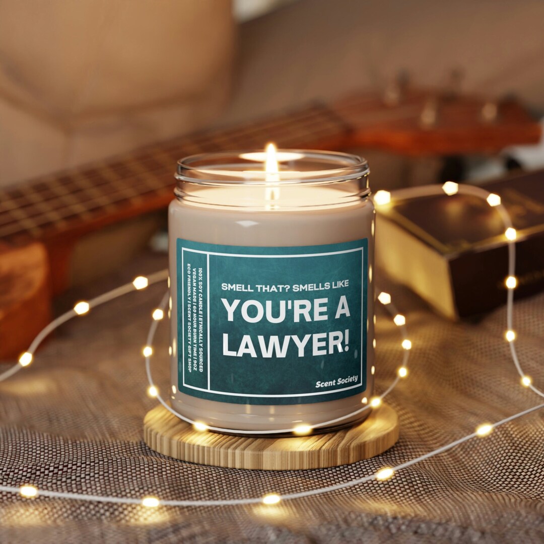 Law School Grad Gift, Law Student Gift, Future Lawyer Candle, Lawyer to